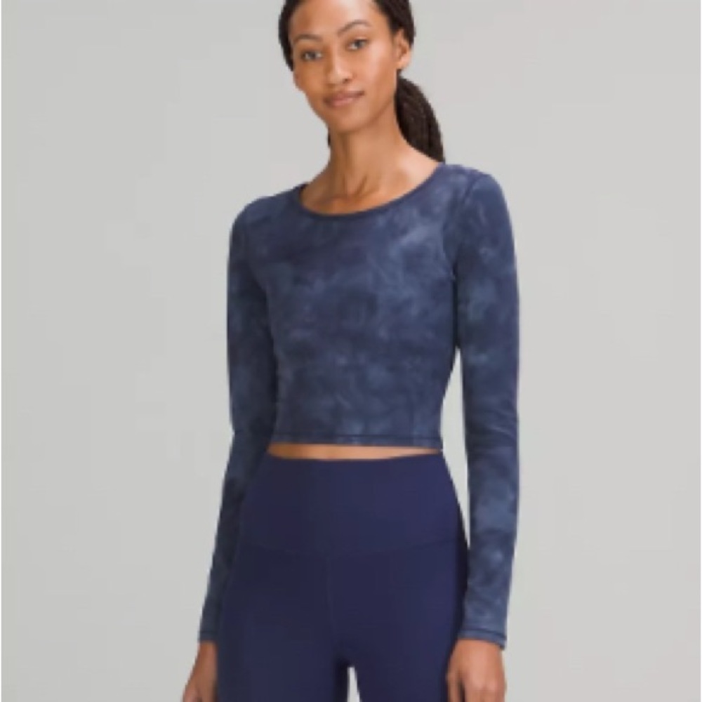 Lululemon Wunder Train Cropped Long Sleeve Shirt